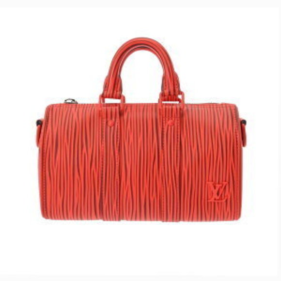 Louis Vuitton Epi Leather LV Park Seo Bo Keepall Bandouliere Rouge Handbag - Picture 1 of 9